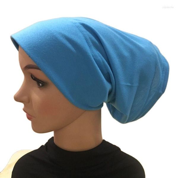 Abbigliamento etnico Moda Hijab interno di grandi dimensioni Cappellini unisex Cappello a tubo musulmano Pianura Sottosciarpa islamica Sottocaps morbidi