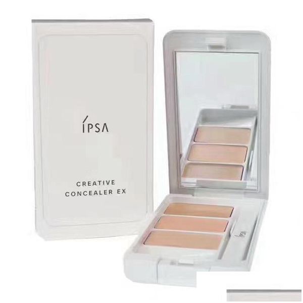 Bronzer Highlighter Top Qualität Ipsa 3 Farbe Concealer Creme Highlighter Reine Make-Up Palette Drop Lieferung Gesundheit Schönheit Gesicht Dhfou