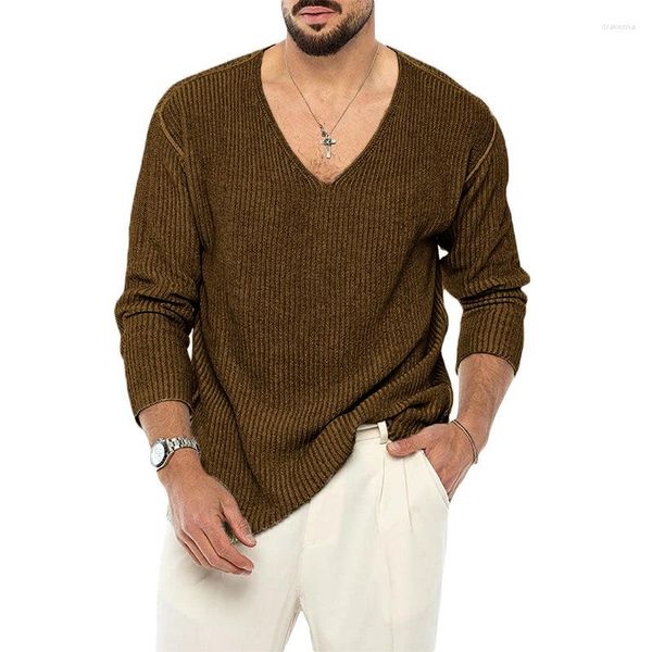 Männer Pullover Ärmel Männer Kleidung Lose Männliche Mode Für Herbst Lange Herren Jumper Solide Winter Pullover Hals Gestrickte V beiläufige Pullover