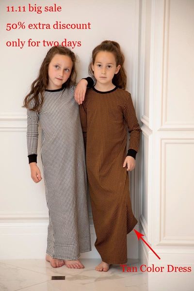 Conjuntos de roupas 2023 Autumn Winter Kids Gingham Robe Pijamas Romper 230111
