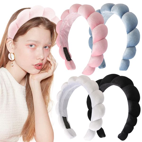 Einfarbig Samt Stirnband Band Haar Bands Winter Neue Schwamm Haar Hoop Lünette Stirnbänder Für Frauen Mode Zubehör 1318