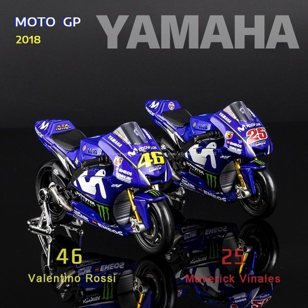 Modelo Diecast Maisto 1 18 Moto GP Factory Racing Team Lomloy 25 Maverick Rossi Die Toy Cast Toy Collectible Motorcycle 230111