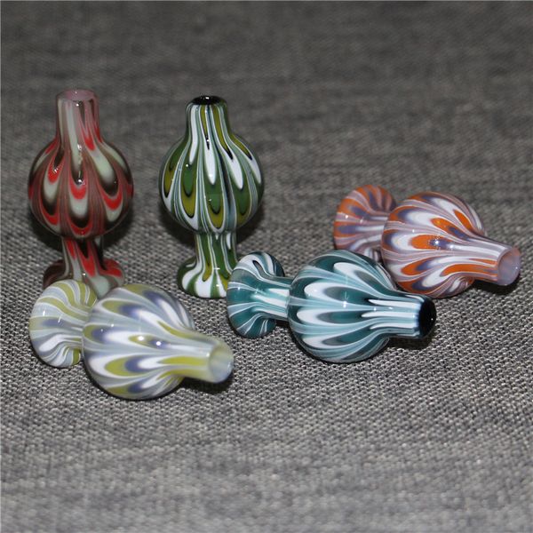 Hookahs Universal Colored Glass Bubble Carb Caps redondos de bola od 25mm Dome para quartzo Banger Nails Vidro tubos de água, plataformas de óleo Dab