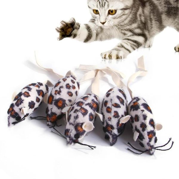 Giocattoli per gatti Giocattolo da masticare resistente al morso del topo leopardo che affolla divertenti colori casuali per animali domestici