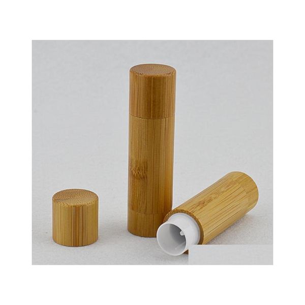 Bottiglie di imballaggio 5G Bamboo Fai da te Design Contenitore vuoto per lucidalabbra Contenitore per rossetto Balsamo Contenitori per imballaggi cosmetici Tubi Sn372 Drop Del Dhubh