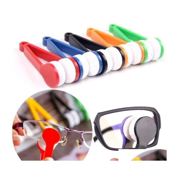 Чистящие щетки мини -пластиковые солнцезащитные очки щетки портативные микрофибры Стакан.
