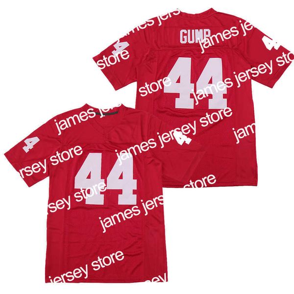 Fußballtrikots Forrest Gump #44 Tom Hanks Alabama Herren-Film-Fußballtrikot, alle Nähte, Rot, S-3XL, hohe Qualität