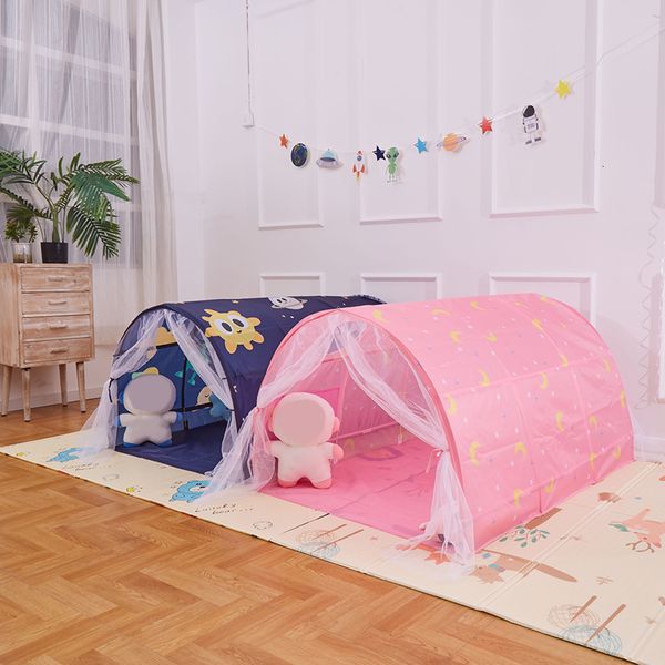 Brinqued tendas de peças de cama de tenda de tenda de bebê estrelas da lua cama copa dos jogos de sonho de sonho crianças brincam tendas pop up playhouse para crianças meninos menina 230111
