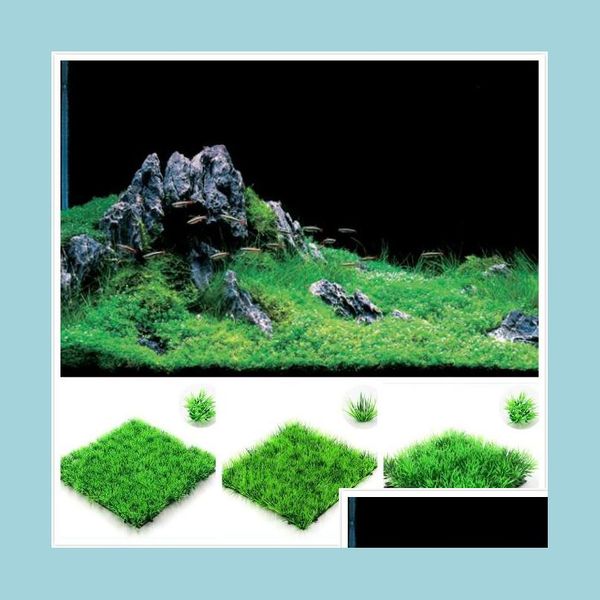 Decora￧￵es de jardim Plantas de grama artificial Plantas grama gramados de carpete decora￧￣o de cor de decora￧￣o ornamentos de pl￡stico entrega de queda de pl￡stico p￡tio em casa dhkvl