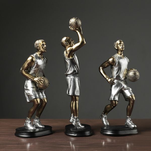 Objetos decorativos Figuras Creative Basketball Sports Sculpture Sculpture Decoração ornamentos de férias Decorações de desktop 230111