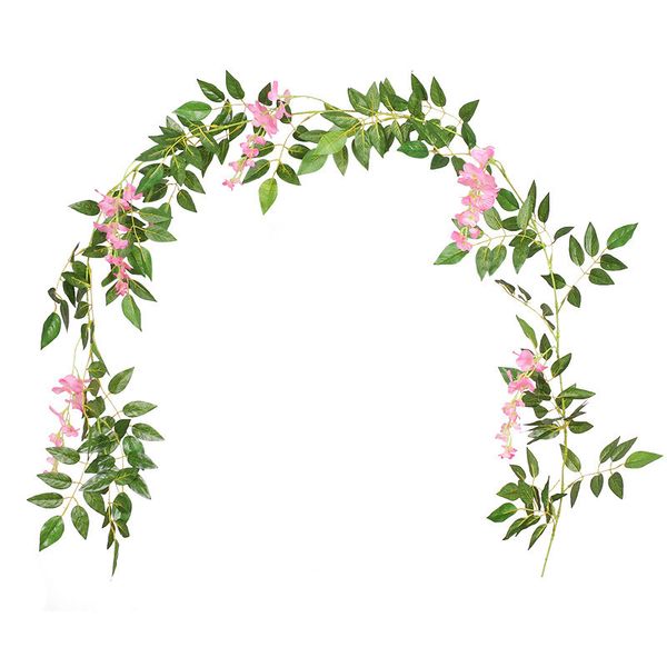 Fiori secchi ARTICIALE DECORSO DI VINE DECORE IVY DEGINAZIONE REALE SILK FLOWH FLOWER CASA HASCHING GARLAND PARTY 230111