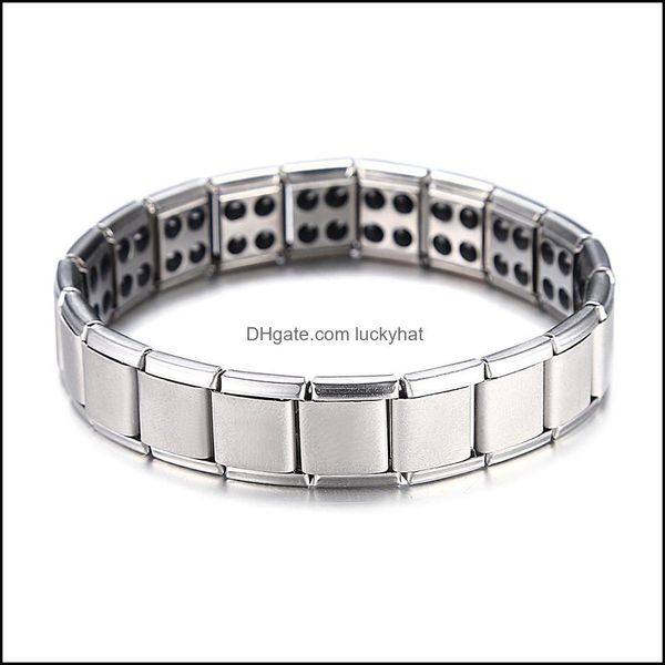Kette Energie Magnetische Gesundheit Armband Für Frauen Männer Stil Überzogene Silber Edelstahl Armbänder Geschenke Modeschmuck Großhandel Drop Dhtom