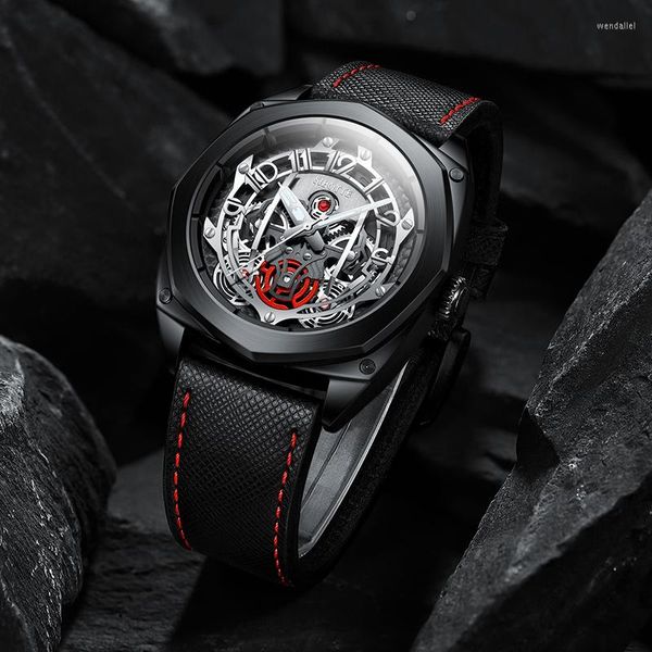 Orologi da polso GUANQIN SIBOTTE Serie 2023 Orologio meccanico automatico Vetro zaffiro Tourbillon Orologio impermeabile di lusso in acciaio inossidabile