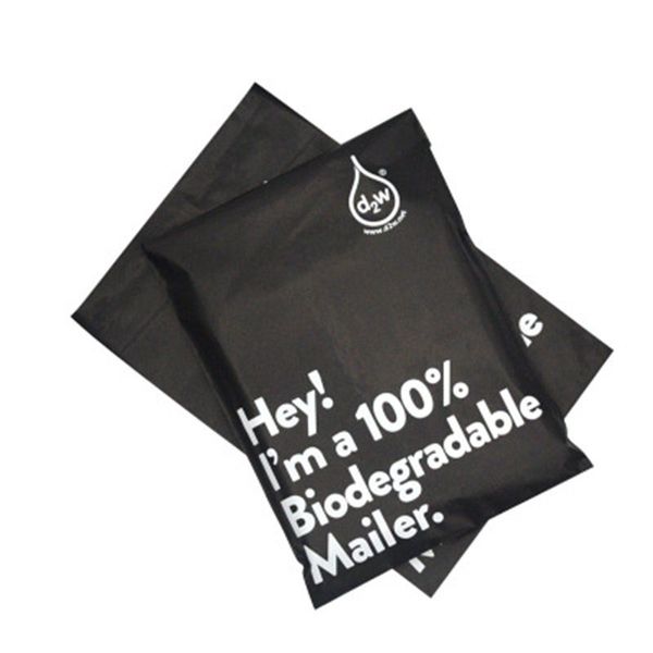 Sacos de armazenamento 100% D2W envelope biodegradável Mailing Self adesivo selo expresso Postal bolsa de bolsa ecológica Roupas ecologicamente corretas 230111