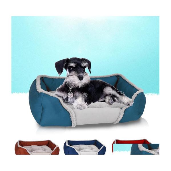 Kennels Pens Soft Dog Bed Large Kennel Cotton Warm Puppy Mat Coperta impermeabile per gatti Kawaii Kitty Nest Plus Size Accessori per animali domestici Dr Otqbe