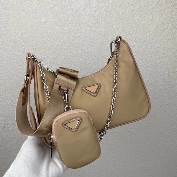 Bolsas de ombro de designer bolsa crossbody feminina bolsa de tecido de três peças bolsa de troca com caixa