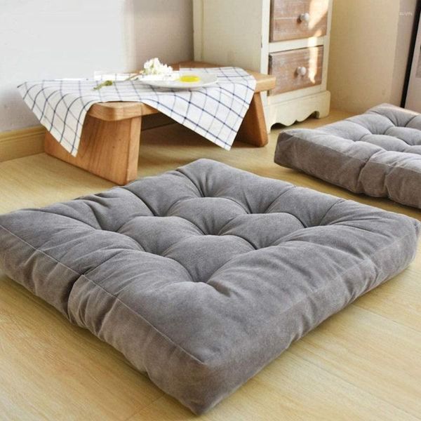 Fodere per sedie Semplice tinta unita Velluto a coste Tatami Tappetino Futon Peluche Ispessito Pavimento Bovindo Cuscino Balcone Yoga