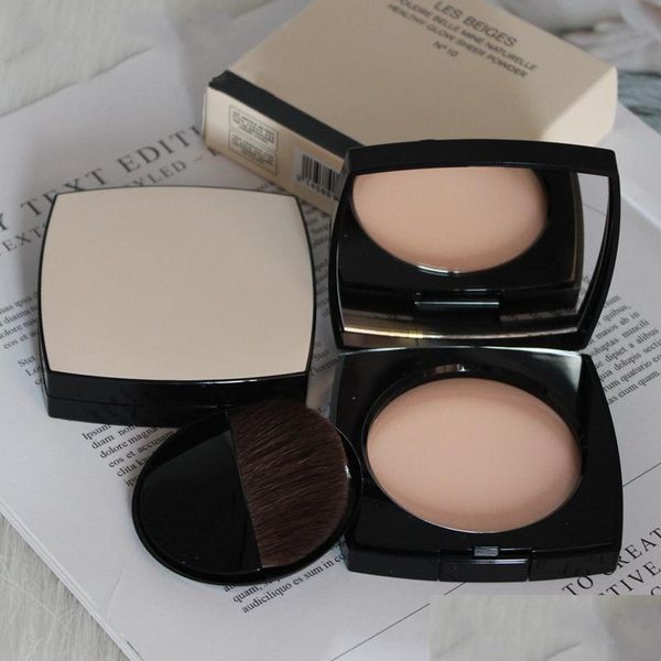 Yüz Pudra DHS Teslimat Üst Le Beiges Sağlıklı Glow Jel Touch Foundation N10 N20 Touche de Teint Belle Mine Madeni Fırça DHFH5 ile Preslenmiş