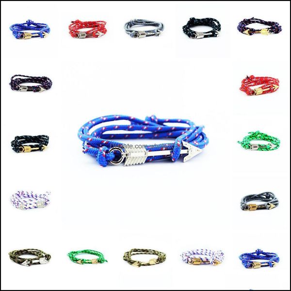 Pulseiras de charme pulseira de jóias infinitas para homens peixes gancho Novo entrega de gotas de corda por atacado DH75M