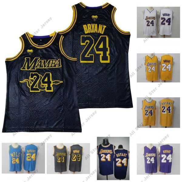 O basquete universitário veste 8 24 Bryant Basketball Jersey para homens da mulher jovem Ko Be Custom