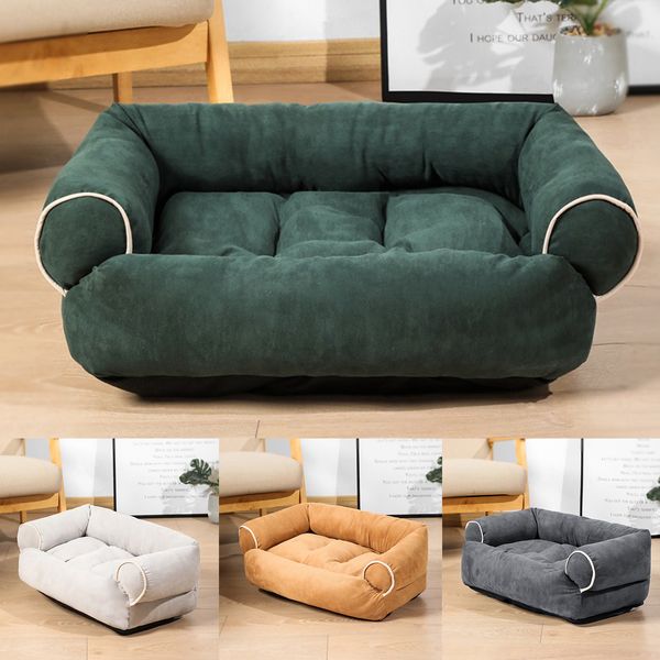 canili penne Pet Dog Bed Divano Deep Sleep Rectangle Sofa Style con fondo in plastica antiscivolo Tappetino caldo addensato Super Soft 230111