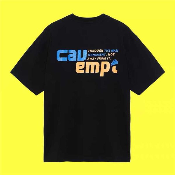 Мужские футболки с коротким рукавом Cav Empt T 1 Лучший качественный геометрический непредвзятый бренд