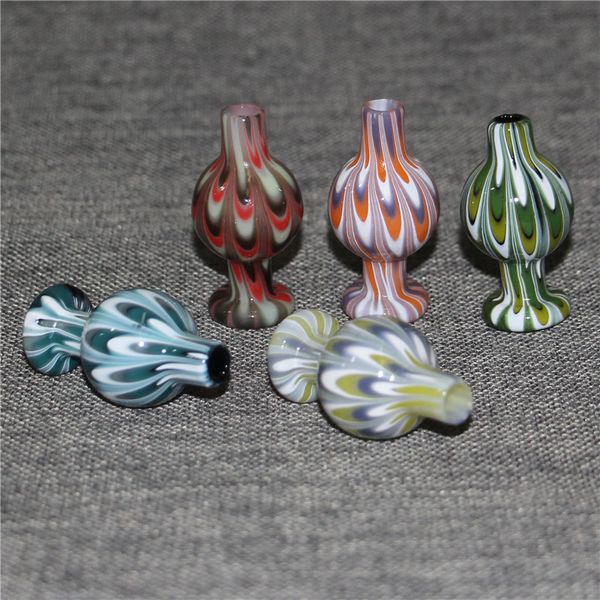 Narghilè Glass Spinning Bubble Caps 25mm OD Glass Ball Carb Cap Smoking Nails per flat top banger quarzo cenere catcher adattatore ciotola tabacco