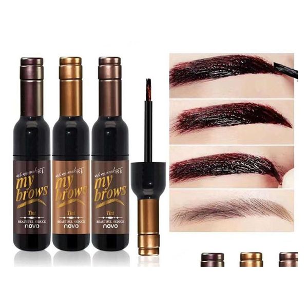 Augenbrauenverstärker Neues Augenbrauen-Make-up 3D-Peel-Off-Gel Wasserdicht Marke Langlebige natürliche Tönung Tattoo Mascara Kosmetik Drop Deliv Dhcou