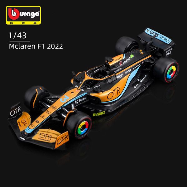 Dascast Model Car Bburago 1 43 McLaren Mcl36 #3 Daniel Ricciardo #4 Lando Norris Alloy Car Die Cast Model Luxusfahrzeug Diecast Toy 230111