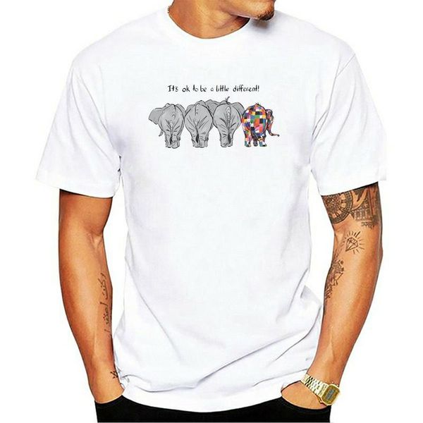 Magliette da uomo The Fine Arts Autistic Elephant ItS Ok To Be Little Different T-shirt uomo/donna