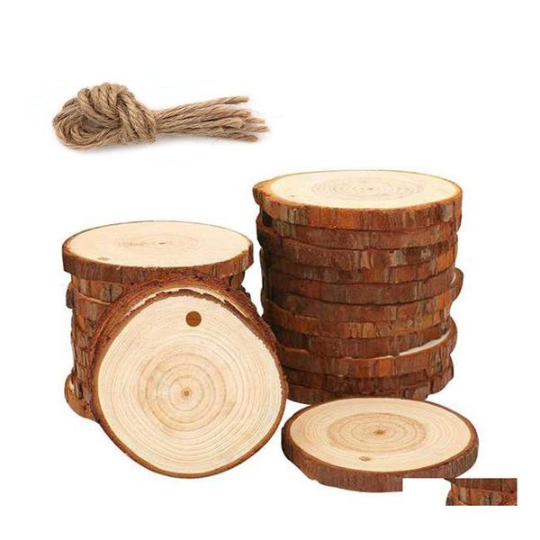 Articoli di novit￠ in legno naturale fai -da -te tronchi dipinti a mano artigianato in legno Sfondo per la casa Decorazione murale P -fotografiche oggetti di scena per bambini giocattolo dro dhwq3