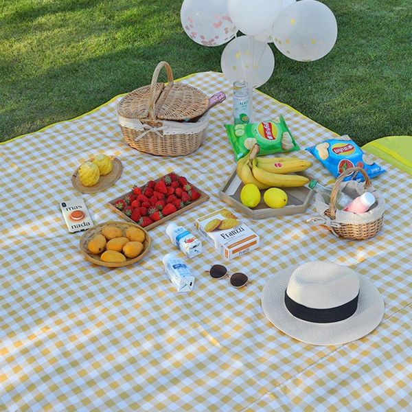 Cuscino Coperte da picnic pieghevoli di grandi dimensioni Tappetino da spiaggia impermeabile resistente alla sabbia Coperta portatile per viaggi in campeggio Escursionismo in famiglia