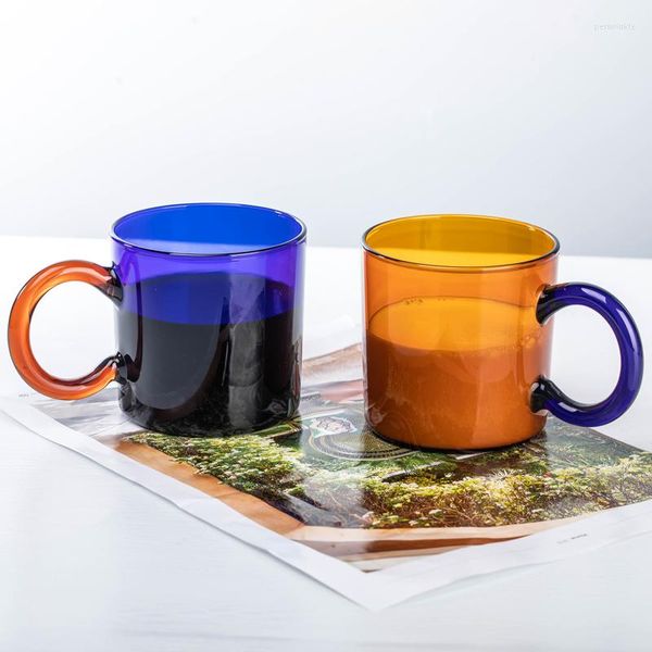 Tassen Hellbraune Glastasse, Kaffeetasse, Trinkgeschirr, Kunstdesign, 260 ml