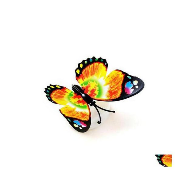 Adesivi da parete decorazione colorf che cambia farfalla a farfalla luce notturna lampada da casa per casa decorazioni scrivania per la scrivania all'ingrosso consegna goccia gar otmrz