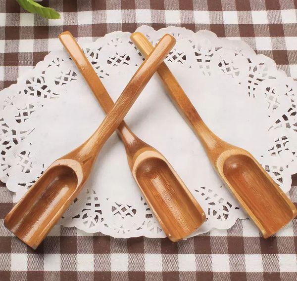 Cucchiaino da tè in legno di bambù Strumenti per bere il tè del caffè Utensile da cucina Lunghezza 18 cm Paletta da tè Accessori per la cucina domestica Nuovo