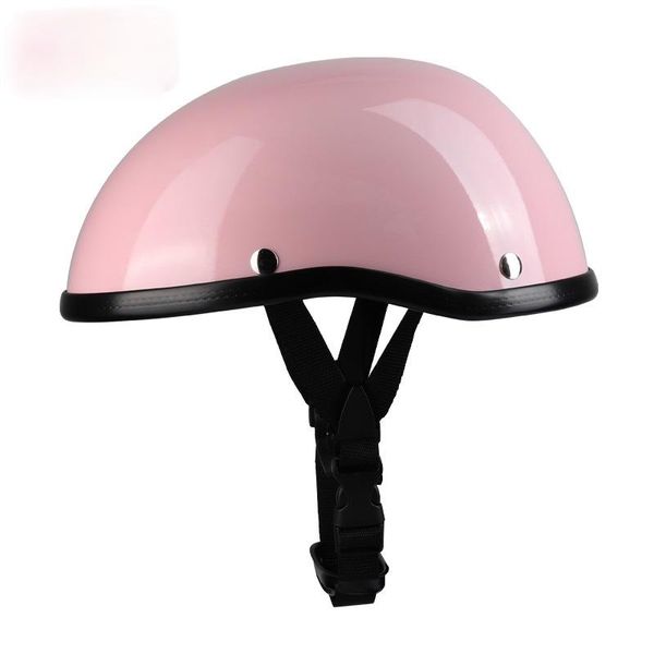 Motosiklet Kaskları Retro Kask Scooter Yarı Bisiklet Semihelmet Yaz Pembe Kırmızı Kadınlar Işık Binicilik Pedal Kabak 0315