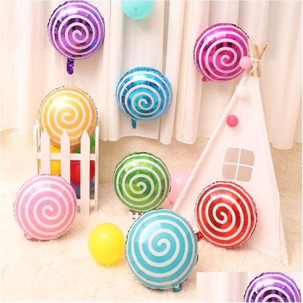 Decora￧￣o de festa 10pcs 18 polegadas colorf candy alum￭nio