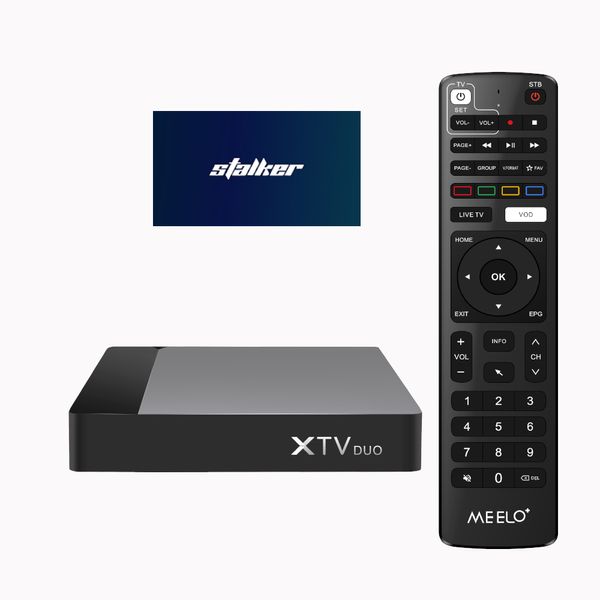 Meelo Plus XTV Duo Stalker Decode TV Box Android 11 2.4G/5G Wi -Fi Amlogic S905W2 Smart Smart Player 2GB RAM 16GB ROM 5G Dual WiFi PK XTV SE2 SE