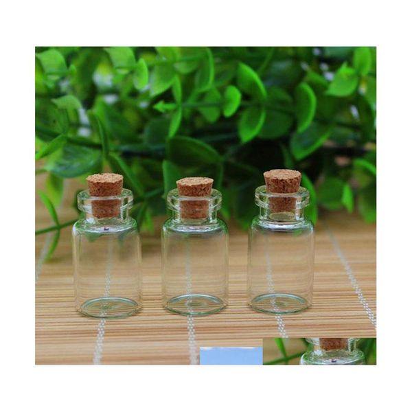 Garrafas de embalagem pequenos frascos de garrafa mini corti￧a vidro transparente desejando recipiente de deriva com corti￧a .5ml 1ml 2ml l 4ml 5ml 6ml 7ml 10ml 15m otfvt