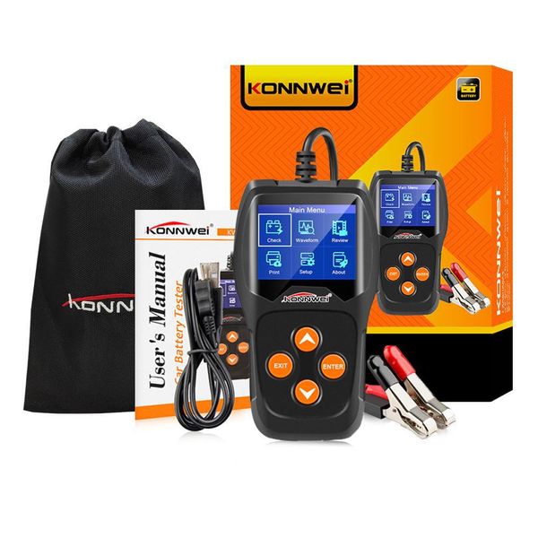 Ferramentas de diagnóstico KW600 12V Battery Tester 100 a 2000cca 12 volts para a entrega de gotas de carga rápida Mobiles MOTOCYCL DHX60