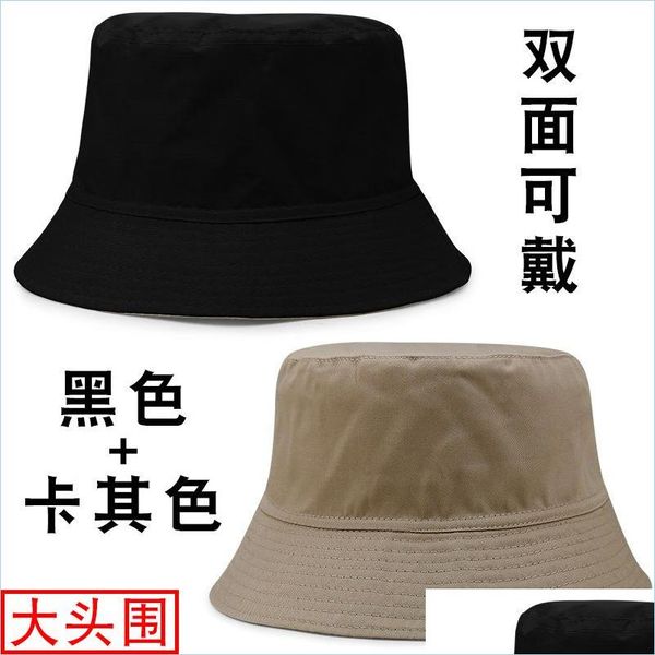 Стингевые шляпы с крае плюс размер рыбак Male Summer Hotly Sun Hat Hat Man крупный ведро 5658 см 60 см 62 см 64 см C0305 809 Q2 DROP DE DHT6I