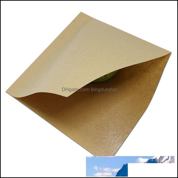 Aufbewahrungsbeutel 100 teile/los 18x18 cm Braun Antioil Kraftpapier Paket Offene Oberseite Öldichte Beutel Backen Sandwich Pack Drop Lieferung nach Hause Ga Otbuj