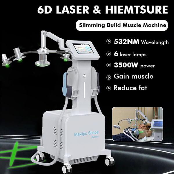 Máquina de emagrecimento Ems Slim Neo EMSlim HIEMT Perda de peso anti celulite Construção muscular 532nm Comprimento de onda Lipo Laser Remoção de gordura Equipamento de salão