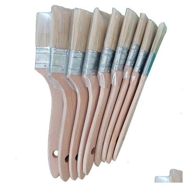 Forniture per pittura Set di pennelli professionali Set di 9 pennelli per carichi pesanti definiti con precisione per pareti con setole Srt Pet e Natu Dhxmk