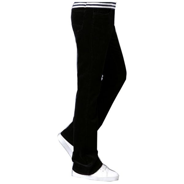 Pantaloni jeans da uomo Business velluto a coste pantaloni svasati casuali slim bianco rosso nero