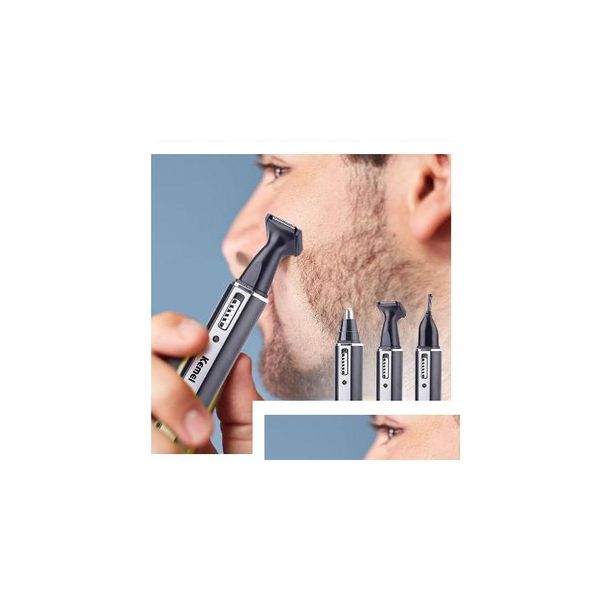 Rasoi elettrici 4 in 1 Ricaricabile Uomo Naso Orecchio Tagliacapelli Donna Taglio Basette Sopracciglia Barba Clipper Taglio Rasoio Drop Deliv Dhs8L