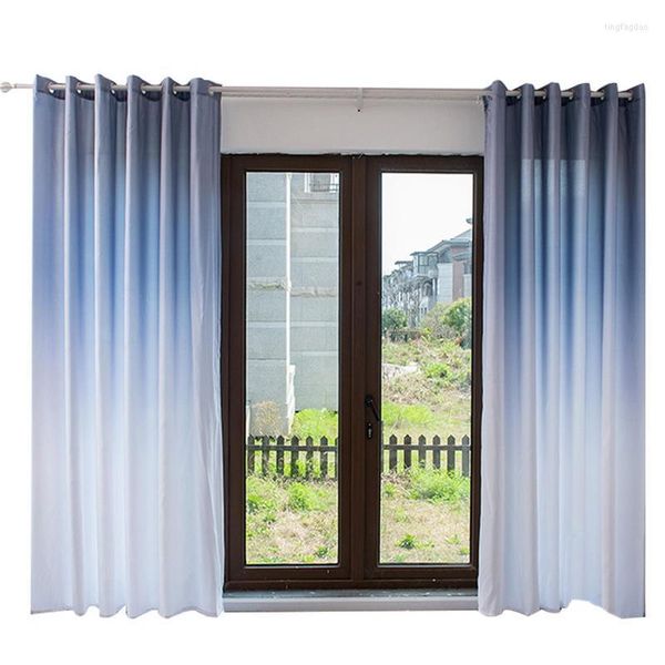 Tenda Tende Oscuranti Comoda Finestra Gradiente Elegante Decorazione Domestica Filtro Luce Per Soggiorno/Camera Da Letto 2 Pannelli