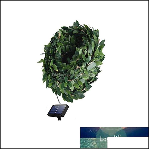 Outros gostos de solar luzes solares folhas de folhas de folhas de bordo 10m/5m/2m LED Garland ao ar livre LED Decoração de jardim de Natal Drop Del OTRPC