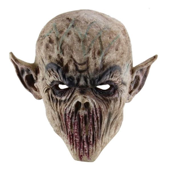 Máscaras de festa Halloween Mask Horror Alien Latex Capa de face Cosplay Costume de traje para decoração Scary Capéu 230113