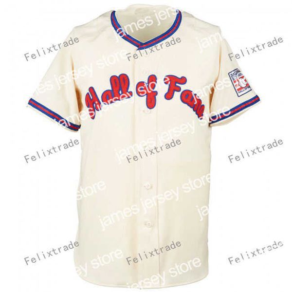 Maglie da baseball Uomo Youth Hall of Fame 2019 HOF Maglia da baseball color crema Camicia con doppia cucitura Commercio all'ingrosso di alta qualità